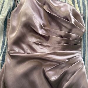 David’s bridal one shoulder gown size zero lilac